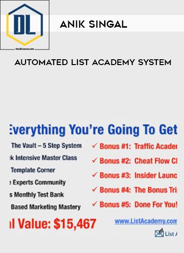 Anik Singal – Automated List Academy System