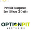 Optionpit – Portfolio Management-Earn 12 Hours CE Credits