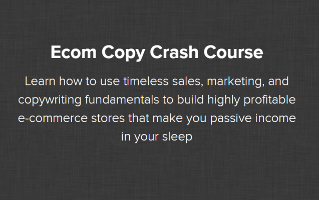 Nate Schmidt - Ecom Copy Crash Course